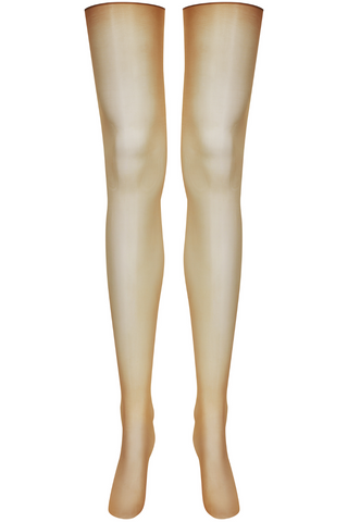 Maison Close Caramel Glossy Cut & Curled Stockings 20 Denier