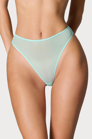 Maison Close Double Sens Pastel High Waist Thong Celadon
