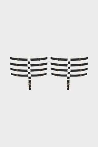 Maison Close Chambre Noire Leg Garters Black - Naughty Knickers