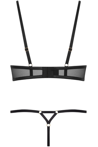 Maison Close Chambre Noire Open Bra & Mini Thong Black