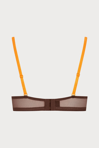 Corps à Corps Wire Bra Chocolate Brown/Neon Orange