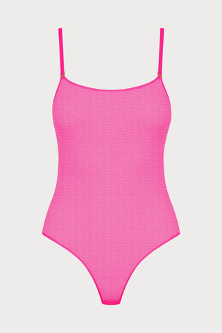 Corps à Corps Thong Bodysuit Neon Pink