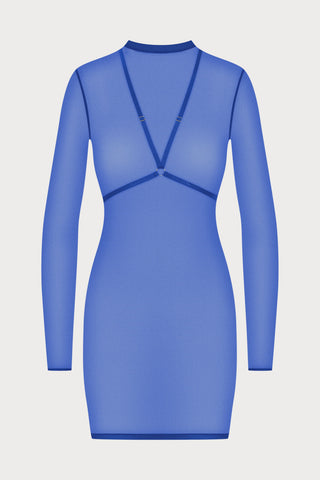 Corps à Corps Dress with Harness Neon Blue