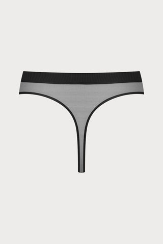 Corps à Corps High Waist Thong Black