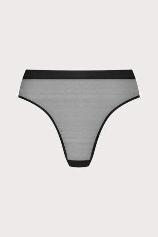 Corps à Corps High Waist Thong Black