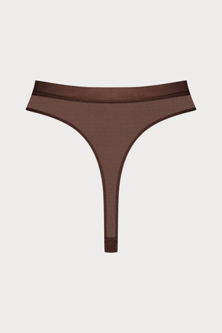 Corps à Corps High Waist Thong Brown