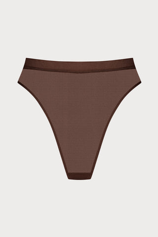 Corps à Corps High Waist Thong Brown