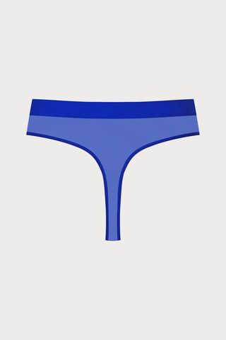 Corps à Corps High Waist Thong Neon Blue