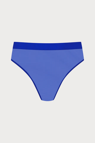 Corps à Corps High Waist Thong Neon Blue