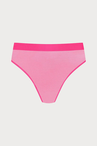 Corps à Corps High Waist Thong Neon Pink