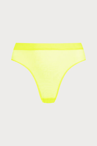 Corps à Corps High Waist Thong Neon Yellow