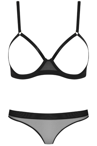 Maison Close Corps à Corps Open Underwired Bra & Brief Black