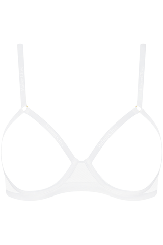 Maison Close Corps à Corps Open Underwired Bra White