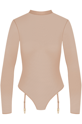 Maison Close Corps à Corps Long Sleeved Thong Body Nude
