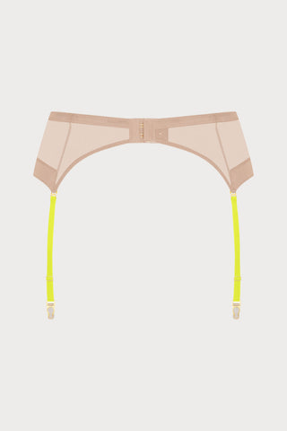 Corps à Corps Suspender Belt Vanilla/Neon Yellow