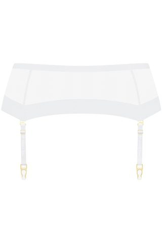 Maison Close Corps à Corps Suspender Belt White