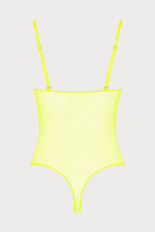 Corps à Corps Thong Bodysuit Neon Yellow