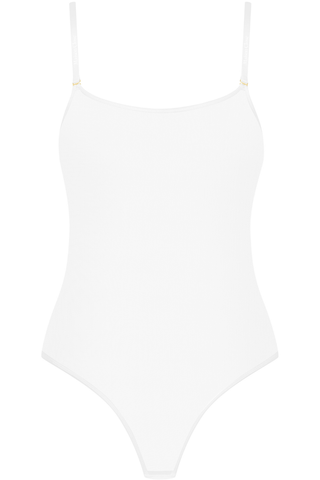 Maison Close Corps à Corps Thong Bodysuit White