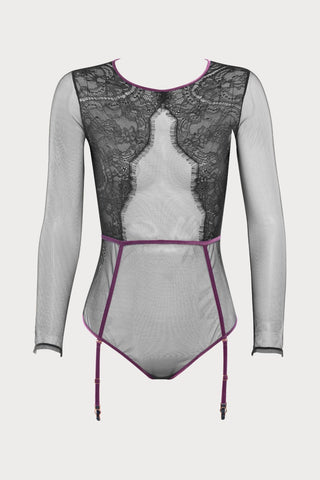 Coup de Foudre Long Sleeve Thong Body, Size S (UK 6-8)