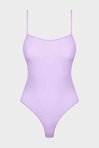 Double Sens Thong Bodysuit in Lavender