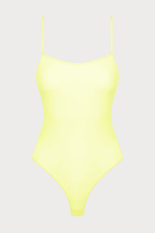 Double Sens Thong Bodysuit in Yellow