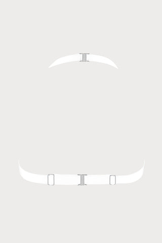 Fatale Open Triangle Bikini Top in White
