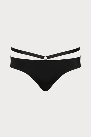 Fatale Tanga Bikini Bottom in Black
