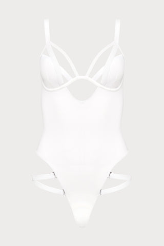Fatale Thong Swimsuit in White