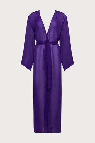 Maison Close Fever Long Beach Kimono in Purple - Naughty Knickers