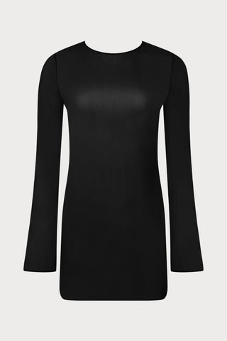 Maison Close Fever Long Sleeve Short Beach Dress in Black - Naughty Knickers