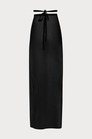 Maison Close Fever Long Wrap Beach Skirt in Black - Naughty Knickers