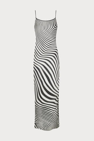 Maison Close Fever Long Open Back Beach Dress in Black & White - Naughty Knickers