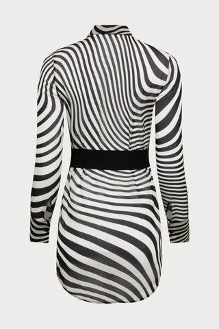 Maison Close Fever Beach Shirt Dress in Black & White - Naughty Knickers