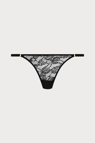 Flashback Lace Mini Thong Black