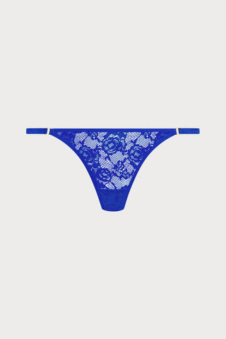 Flashback Lace Mini Thong Blue