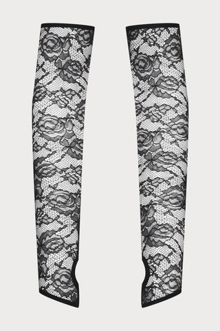 Maison Close Flashback Fingerless Lace Gloves Black, Size XS-S (UK 4-8) - Naughty Knickers