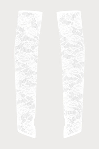 Maison Close Flashback Fingerless Lace Gloves White - Naughty Knickers