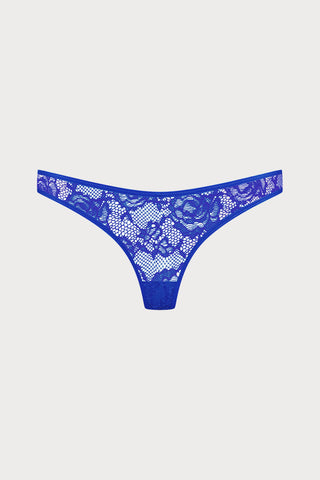 Flashback Lace Tanga Thong Blue