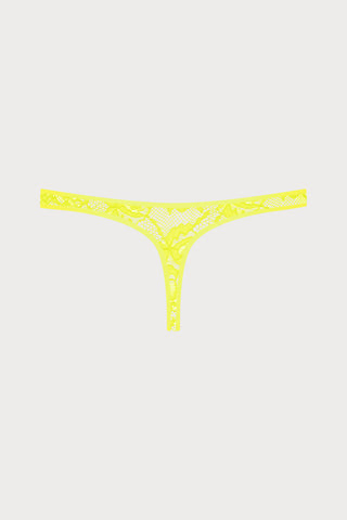 Flashback Lace Tanga Thong Yellow