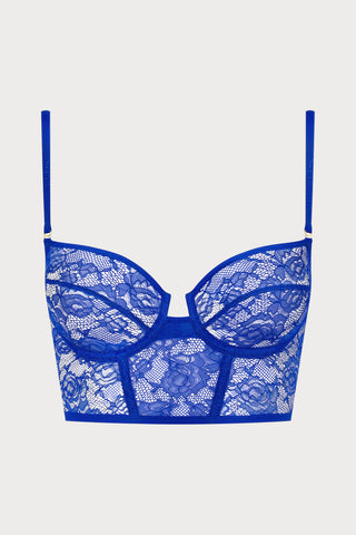 Flashback Lace Bustier Blue