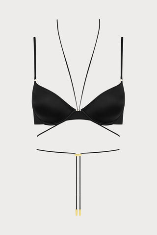 French Kiss Black Balconette Bra
