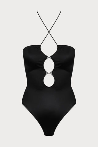 French Kiss Black Bandeau Thong Body