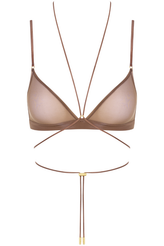 Maison Close French Kiss Light Mocha Sheer Triangle Bra