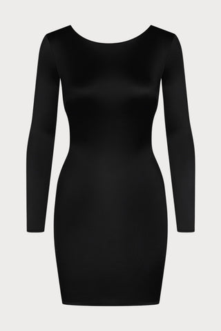 French Kiss Black Long Sleeve Short Dress