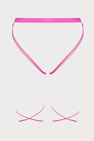 French Kiss Pink Open Brief, Size M-L (UK 8-12)
