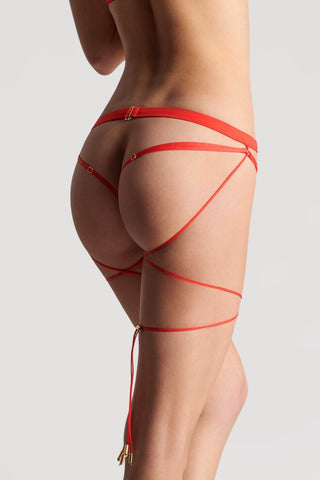 Maison Close French Kiss Open Strap Brief Red
