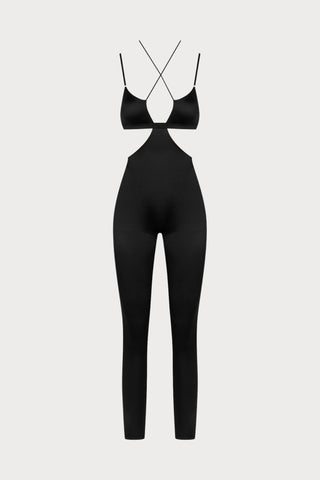 French Kiss Black Strap Jumpsuit
