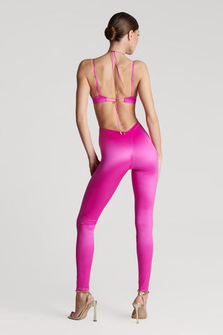 Maison Close French Kiss Strap Catsuit Pink