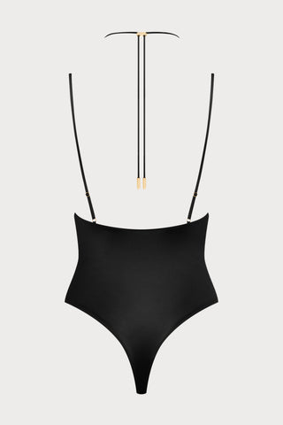 French Kiss Black Strap Thong Body
