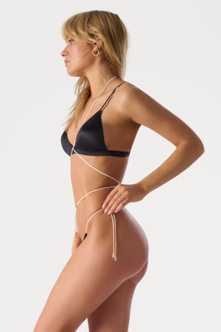 Maison Close Glow Black Thong Bikini Bottom